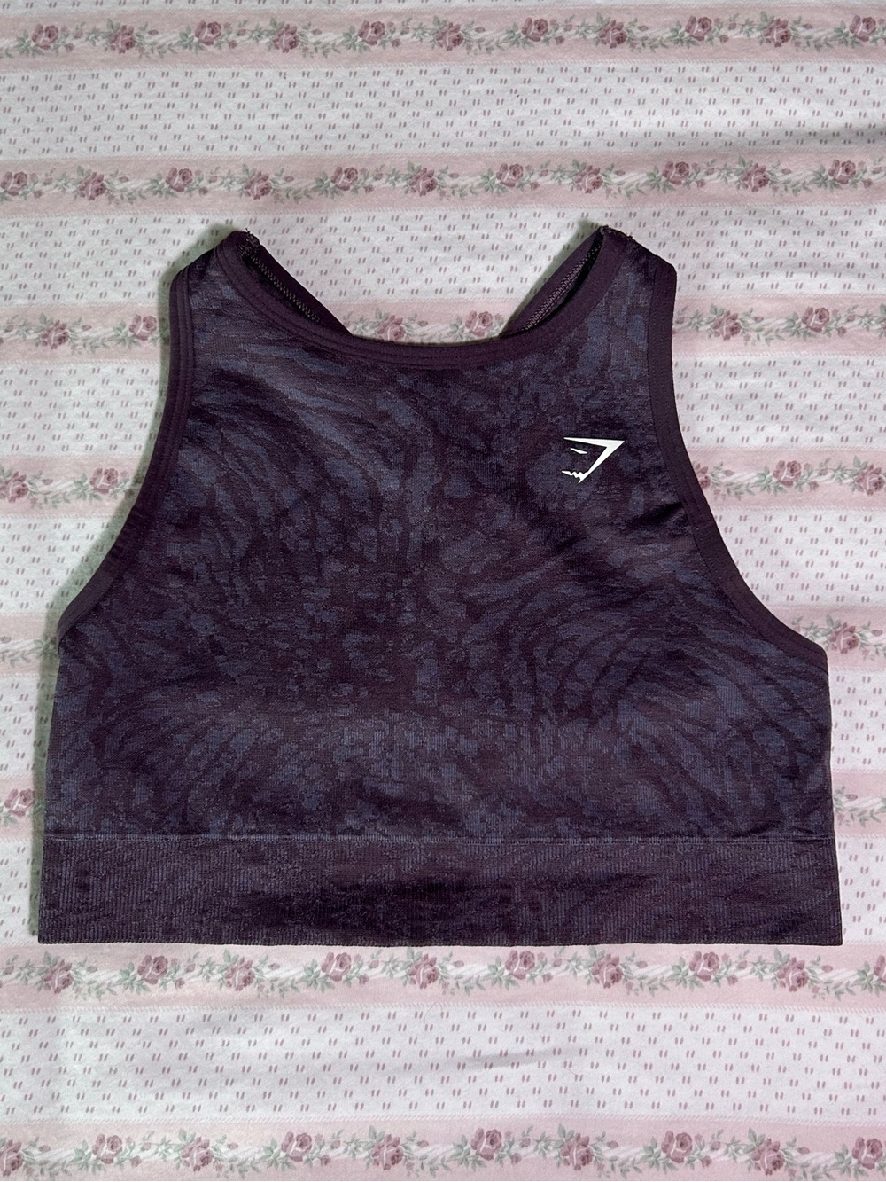 Gymshark Black Seamless High-Neck Crop Sports Bra